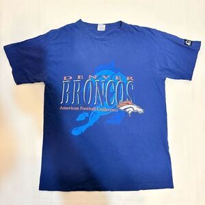 Vintage Starter Denver Broncos NFL Football Blue T-Shirt‎ Size Medium